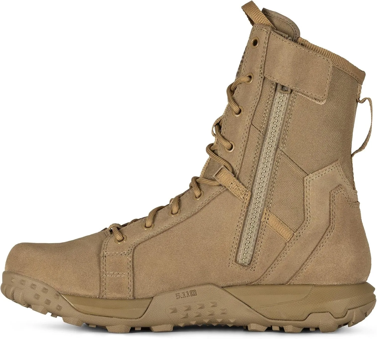 5.11 Tactical Men's 8-Inch Boots with Side Zipper, All Terrain A/T ARID Boot, Coyote Brown, Style 12438ABR