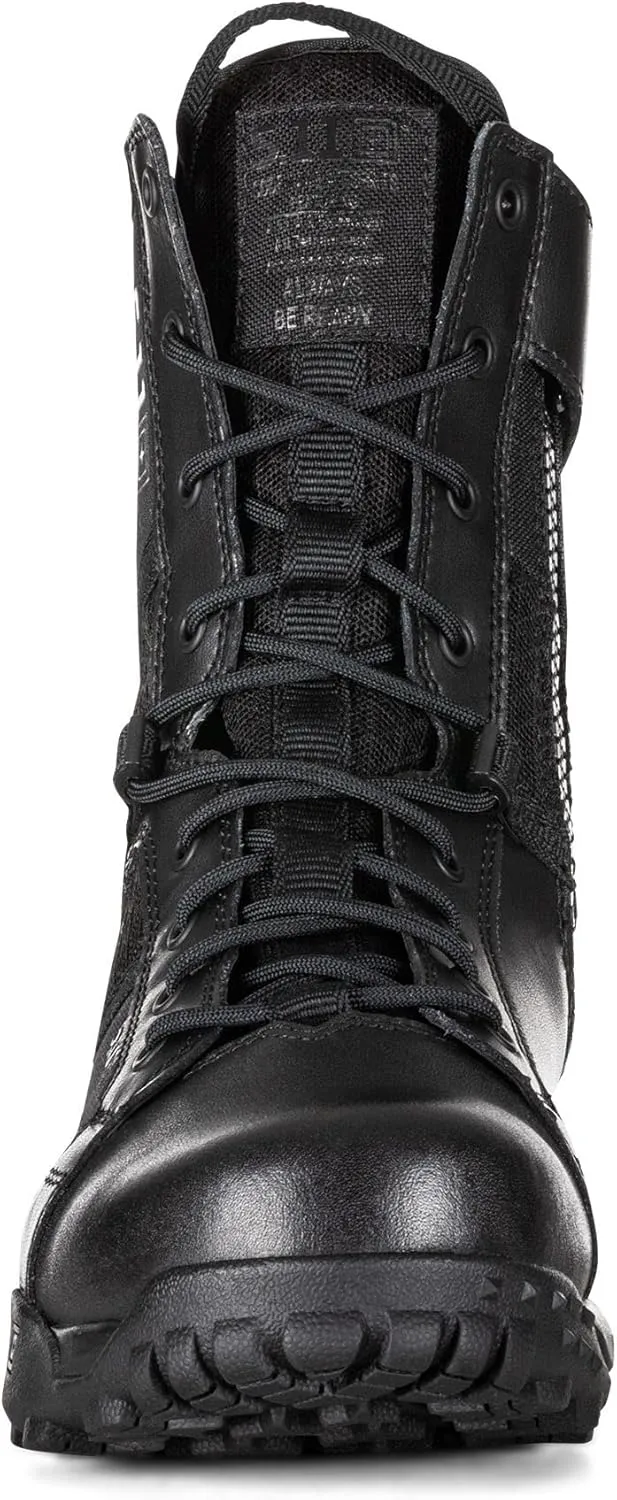 5.11 Tactical Men's A/T Waterproof Boots, 8", Full Side Zipper, All Terrain, Black, Style 12444ABR