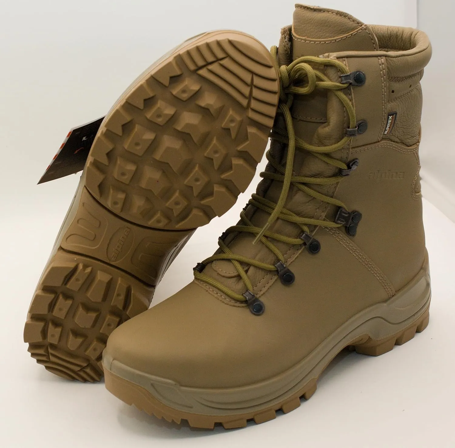 Alpina ARPENAZ Premium Men's Leather Boots - Mid Calf Waterproof Shoes with Sympatex Breathable Membrane and Vibram All Weather Grip Vibram Made in Europe