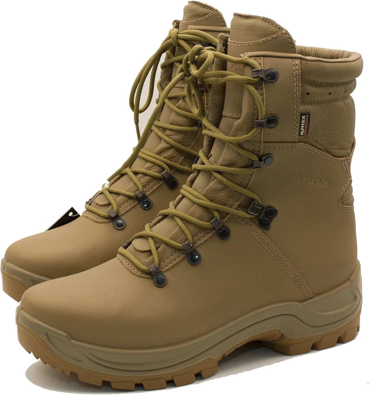 Alpina ARPENAZ Premium Men's Leather Boots - Mid Calf Waterproof Shoes with Sympatex Breathable Membrane and Vibram All Weather Grip Vibram Made in Europe
