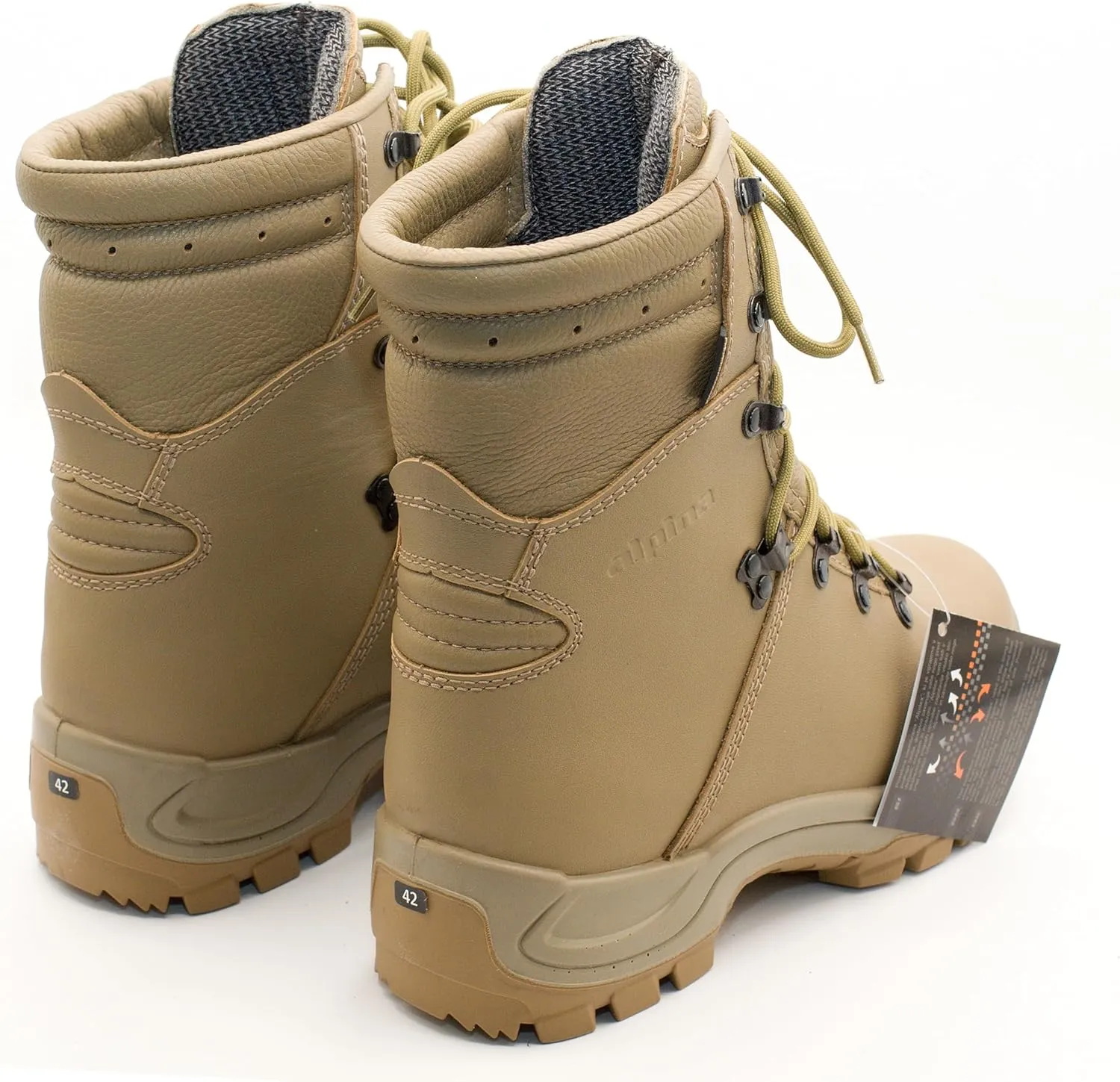 Alpina ARPENAZ Premium Men's Leather Boots - Mid Calf Waterproof Shoes with Sympatex Breathable Membrane and Vibram All Weather Grip Vibram Made in Europe