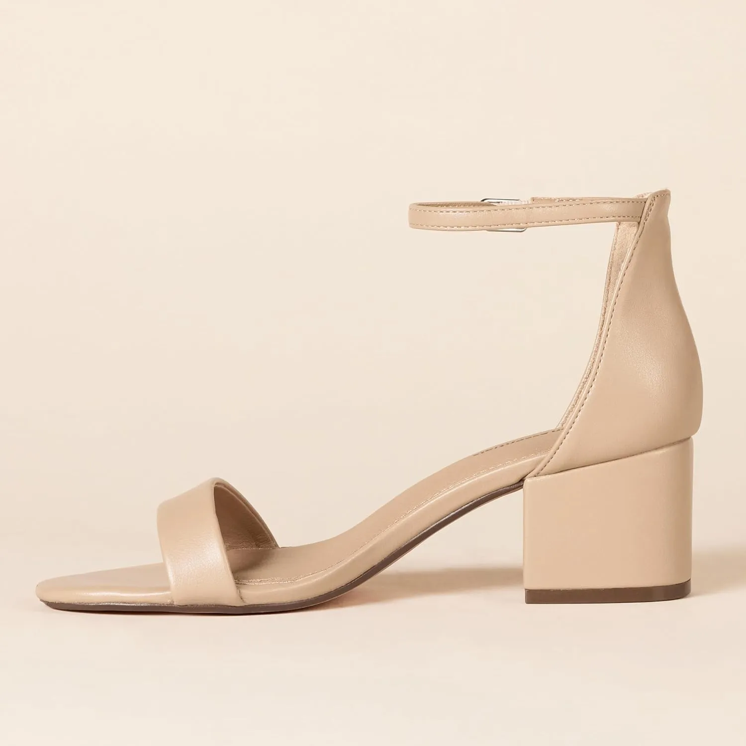 Amazon Essentials Women's Two Strap Heeled Sandal