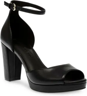 Anne Klein Womens Vista-C Rhinestone Ankle Strap Block Heels