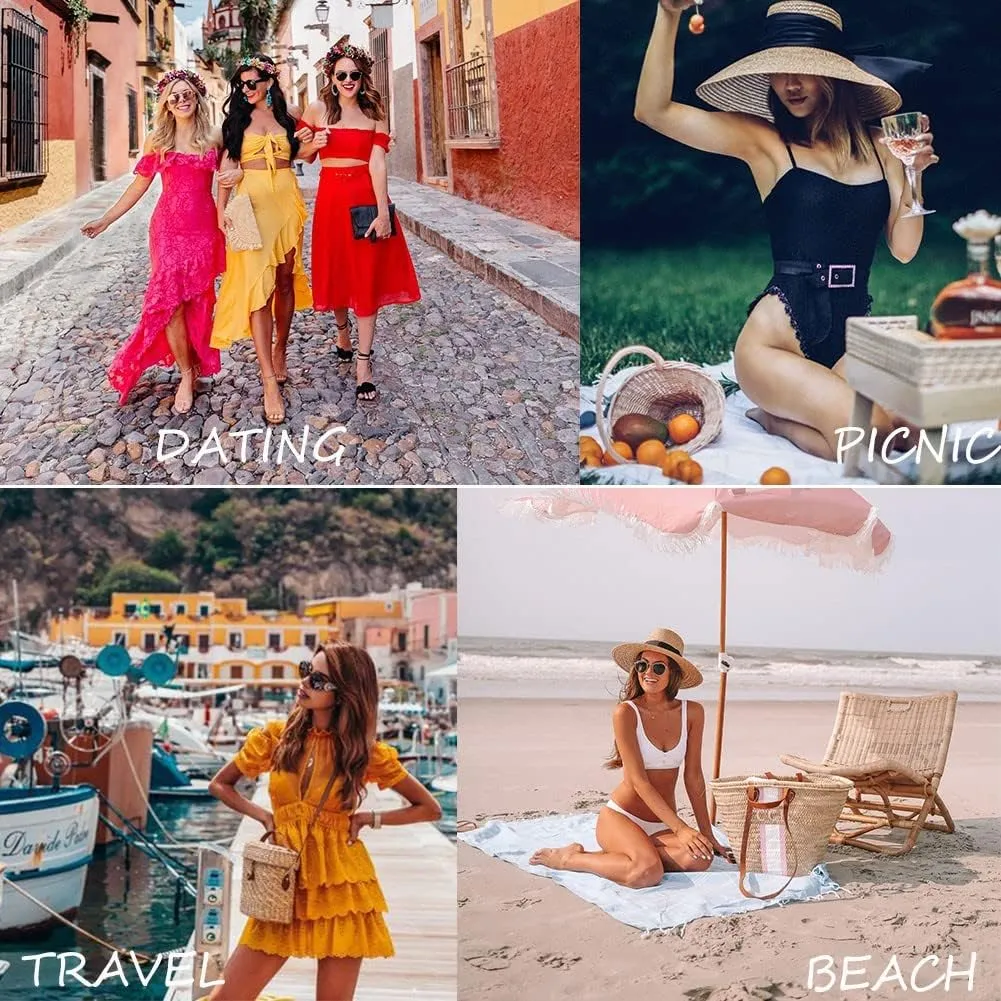 AOSPHIRAYLIAN Wedge Sandals for Women Open Toe Cutout Platform Bohemian Sandals High Heel Buckle Ankle Strap Comfy Summer Sandals