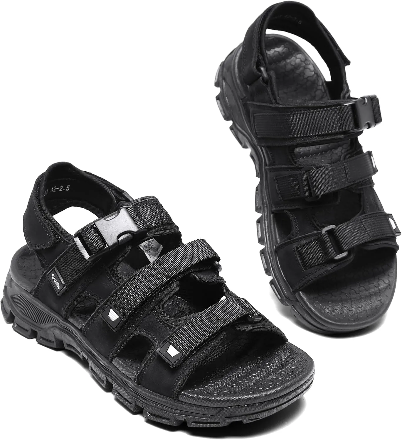 Athletic Sandals for Men's Open Toe Walking Sandals Outdoor Hiking Sandal Anti-Slip with Adjustable Strap for Summer Beach