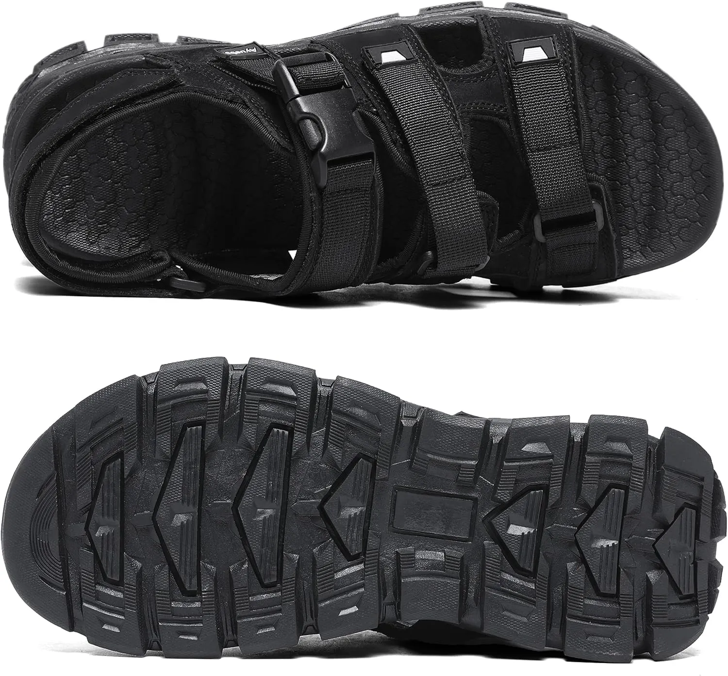 Athletic Sandals for Men's Open Toe Walking Sandals Outdoor Hiking Sandal Anti-Slip with Adjustable Strap for Summer Beach