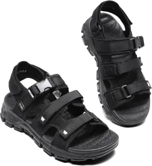 Athletic Sandals for Men's Open Toe Walking Sandals Outdoor Hiking Sandal Anti-Slip with Adjustable Strap for Summer Beach