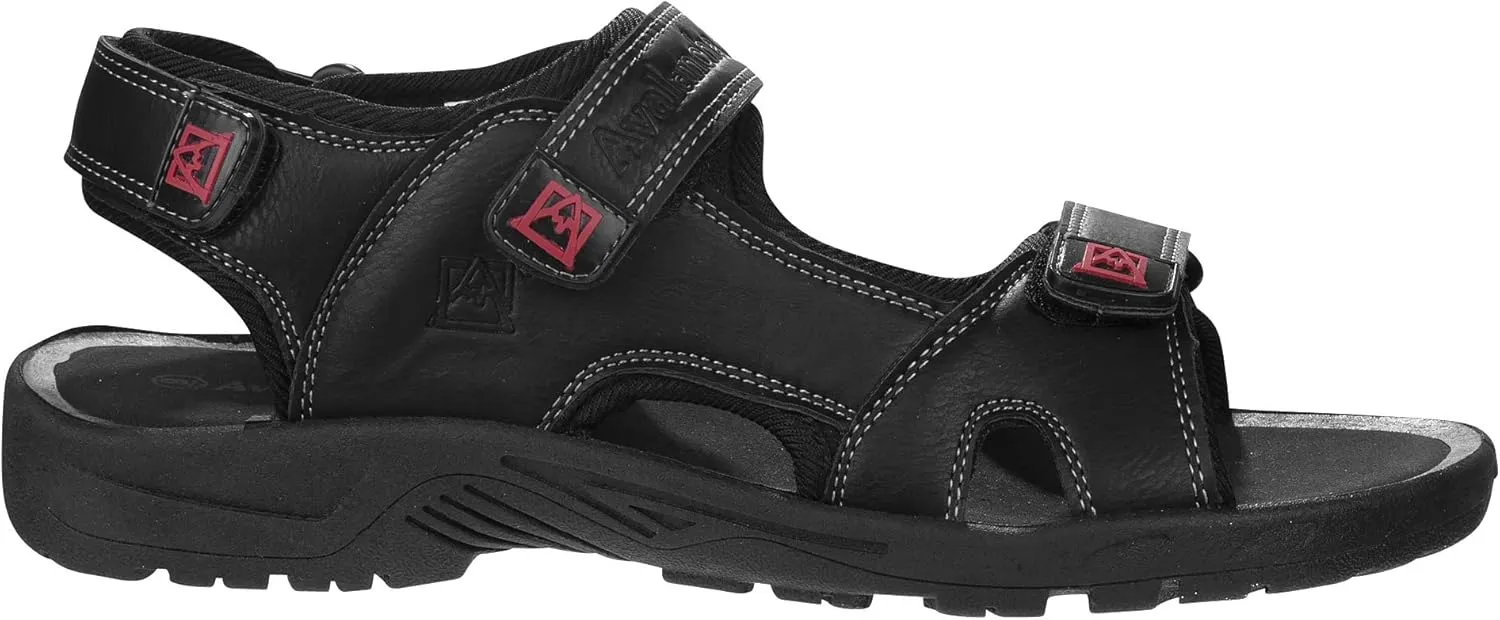 Avalanche Men's Open Toe Strap Adjustable Waterproof Fisherman Sandal Summer Beach Water Shoe