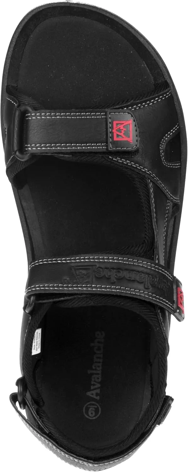 Avalanche Men's Open Toe Strap Adjustable Waterproof Fisherman Sandal Summer Beach Water Shoe