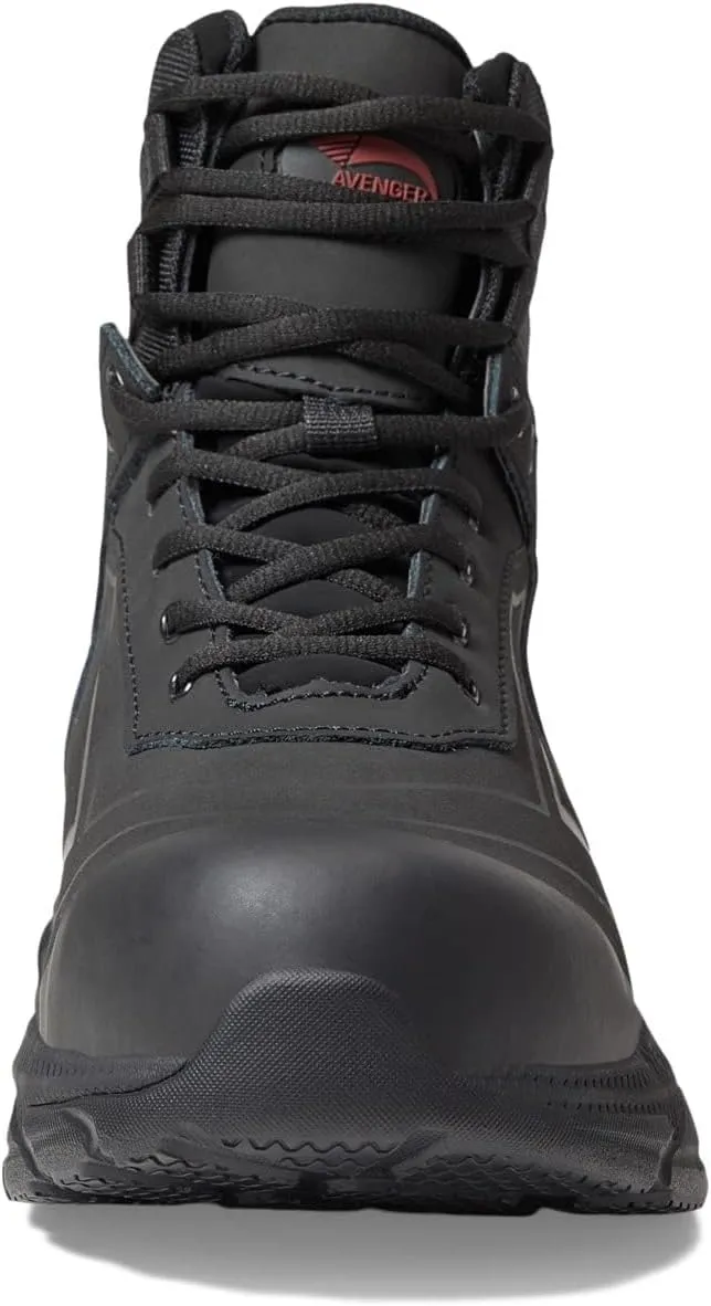 Avenger Work Boots K4 6" Boot - Boots for Men - Leather Upper - Mesh Lining - Round Toe - Padded Collar