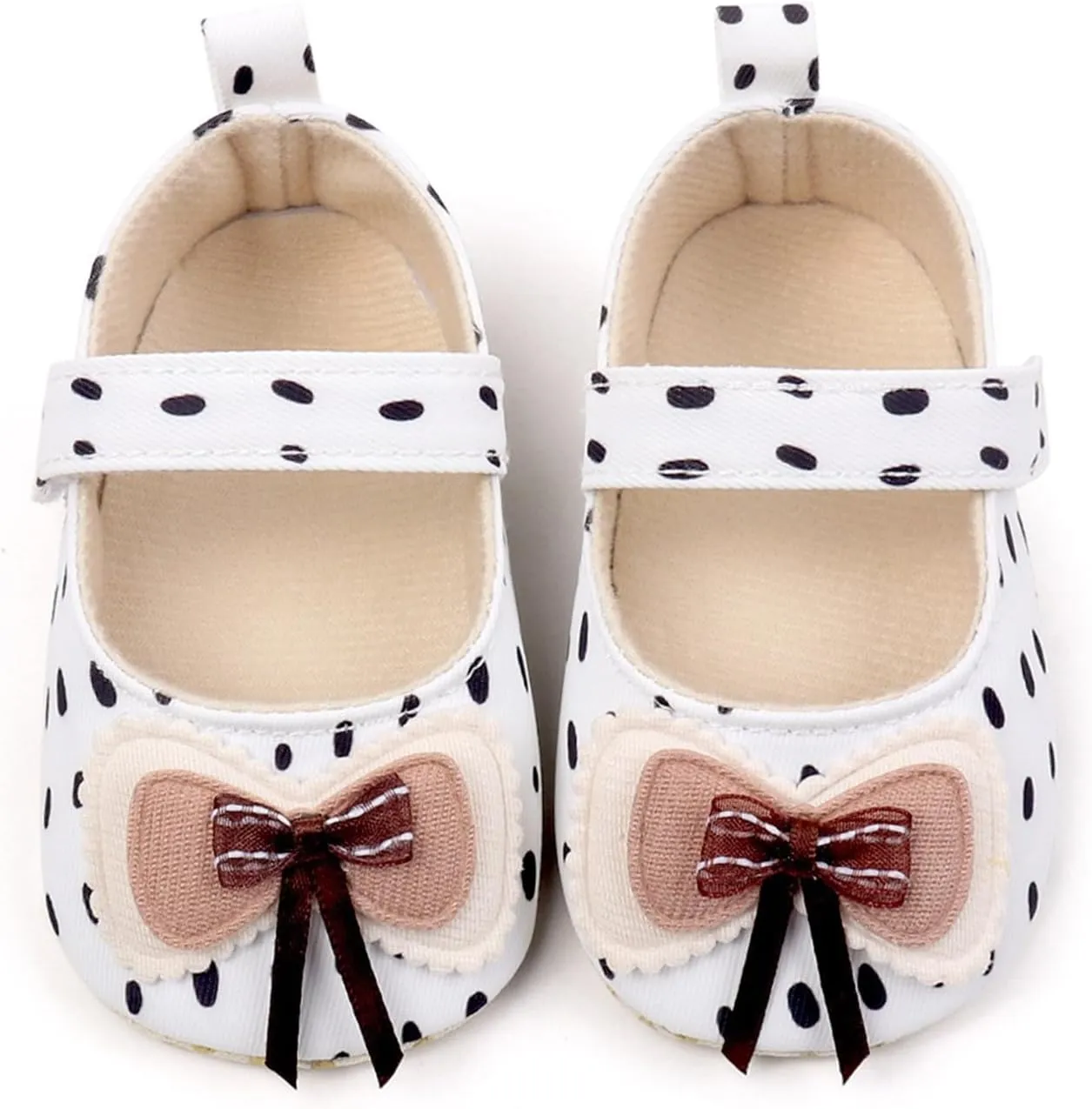Baby Infant Girls Canvas Sandals Bow Closed Toe Ankle Strap Shoes Newborn Indoor First Walking Cute Non Slip Sandals