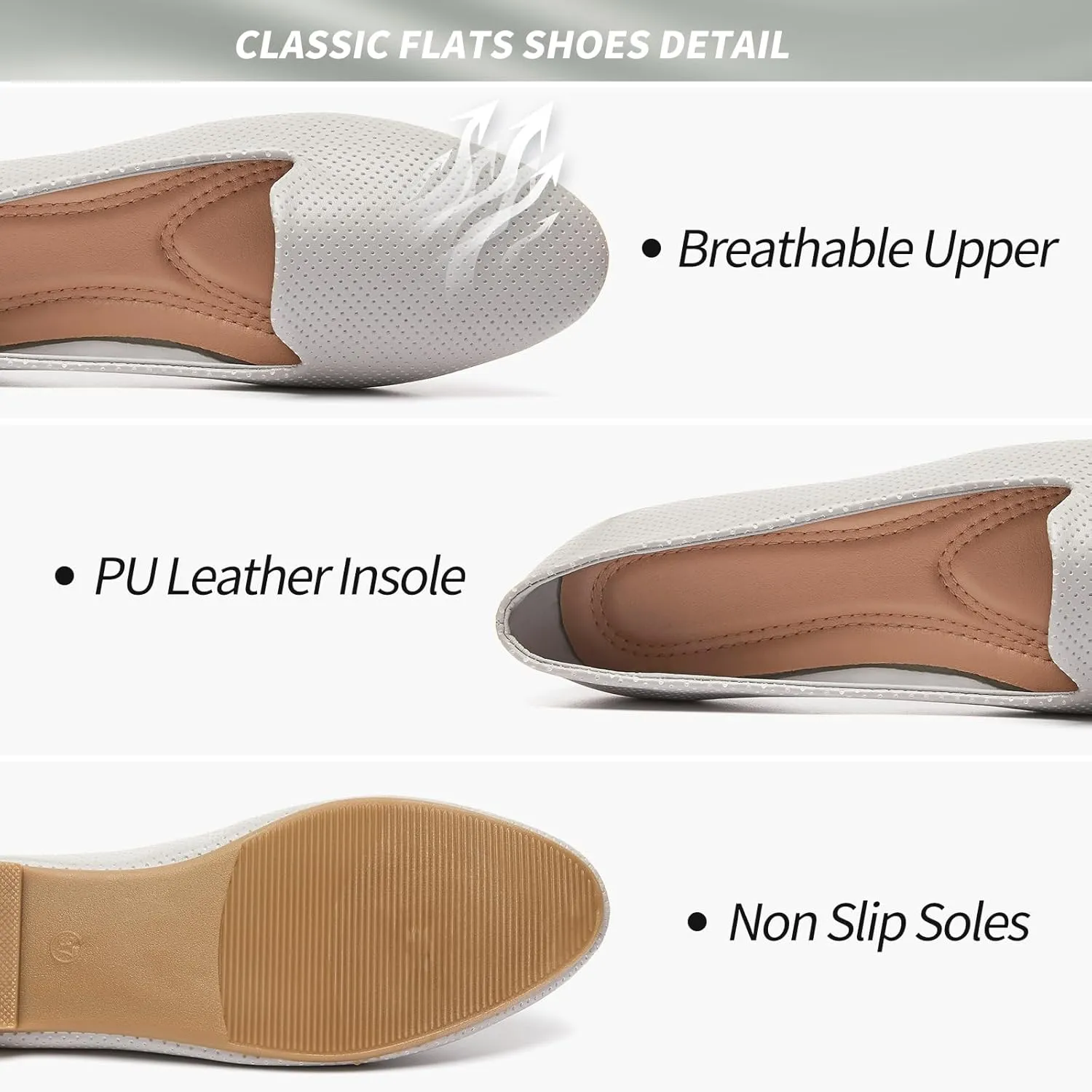 Ballet Flats Shoes for Women Dress Shoes Comfortable Dressy Casual Business Slip on Shoes Loafers
