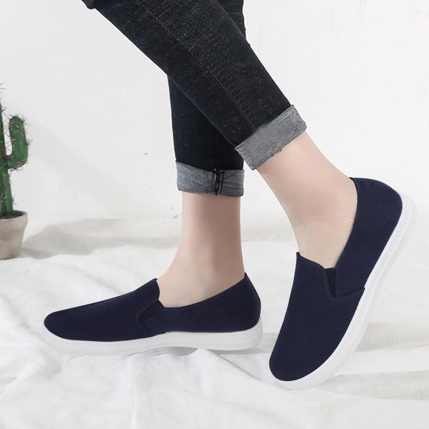 Barefoot Shoes Men Running Women Sneakers Women Loafers Shoes Casual Black Non Slip Work Shoes for Women Round Toe Flat Heel October 11-12