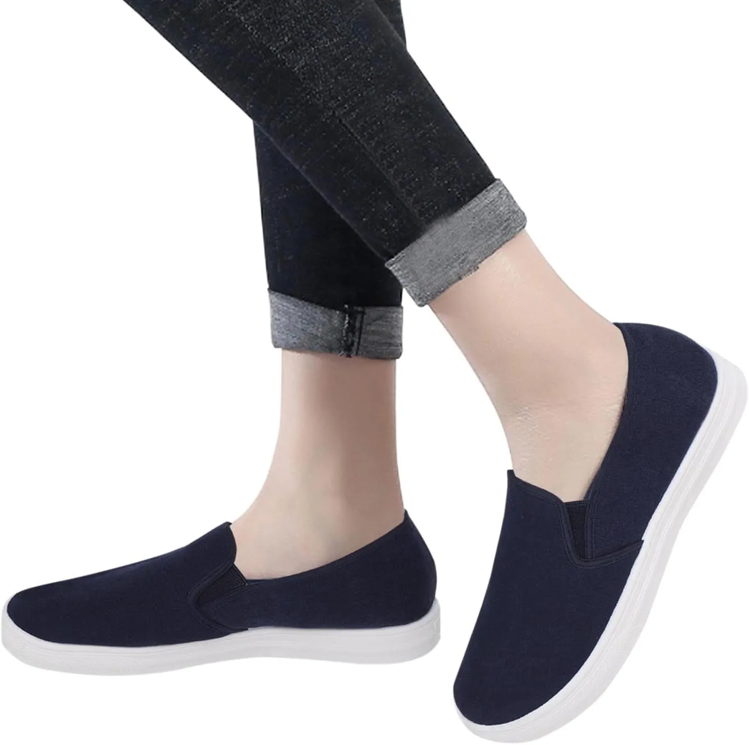 Barefoot Shoes Men Running Women Sneakers Women Loafers Shoes Casual Black Non Slip Work Shoes for Women Round Toe Flat Heel October 11-12