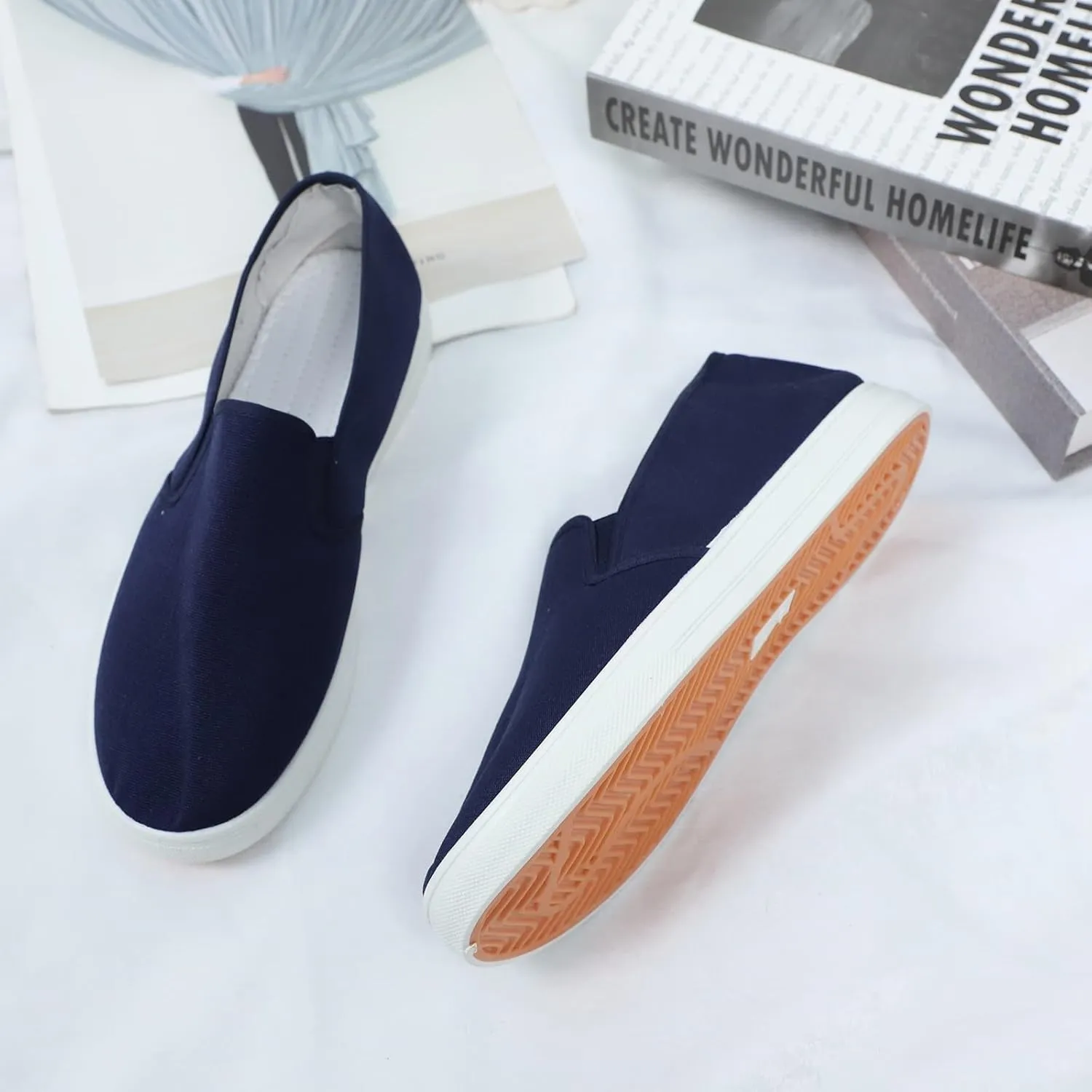 Barefoot Shoes Men Running Women Sneakers Women Loafers Shoes Casual Black Non Slip Work Shoes for Women Round Toe Flat Heel October 11-12