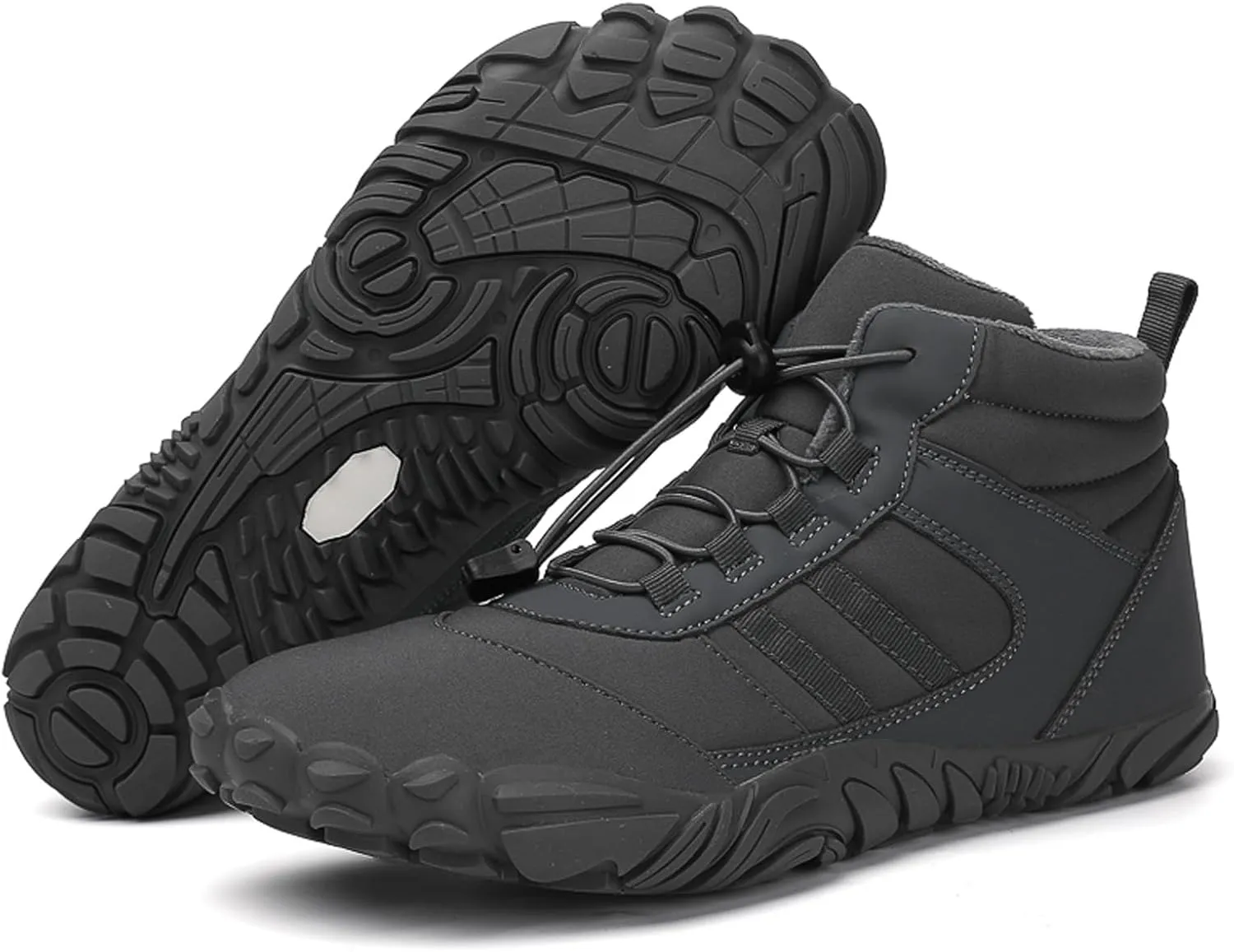 Barefoot Shoes Mens Womens Winter Warm Wide Toe Box Minimalist Zero Drop Outdoor Sole High-top Walking Shoes Snow Boots