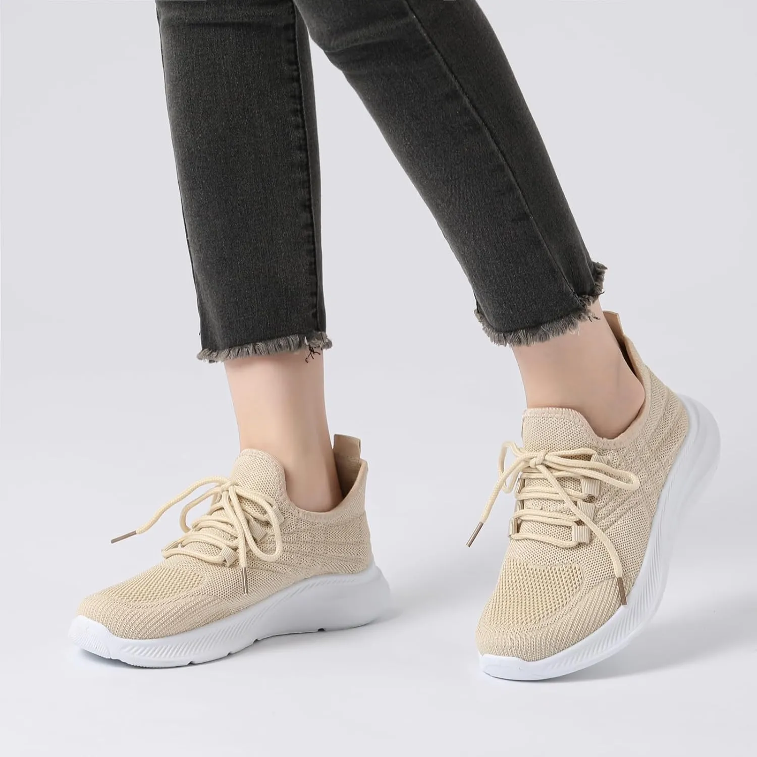 Bernal Walking Running Shoes for Women Mesh Upper Lightweight Casual Comfortable Shoes for Gym Travel Running Work