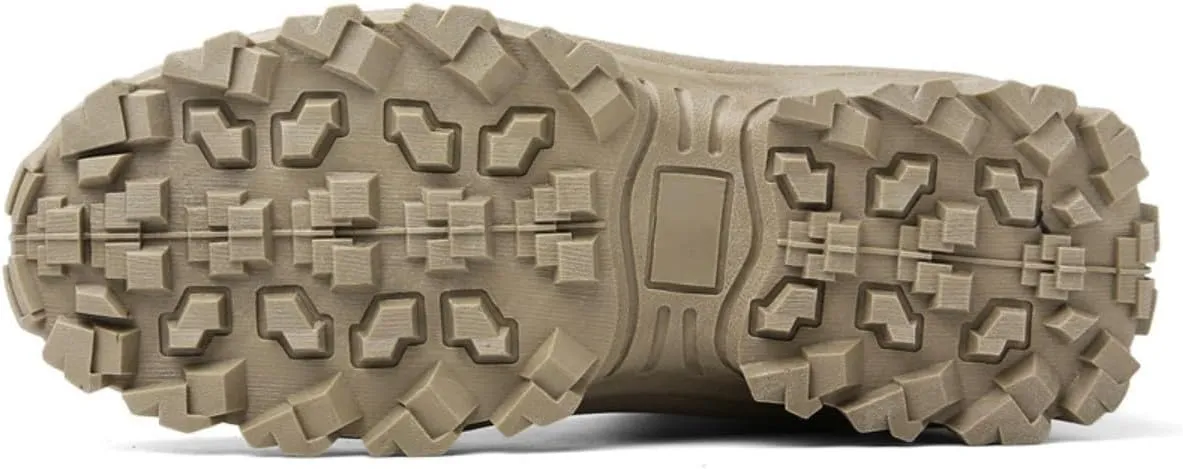 Bitiger Men's Combat Boots with Side Zipper Velcro and Casual Outdoor Mountaineering Trekking Commando Tactical Boots