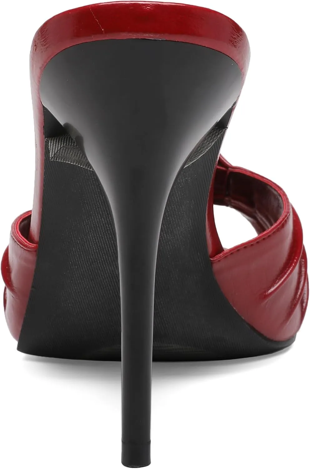 Black Ruched Mules Heels for Women Comfortable Pointed Peep Open Toe Slip on 3 Inch Stiletto High Heels Sandals Sexy Dressy Mules Sandals.