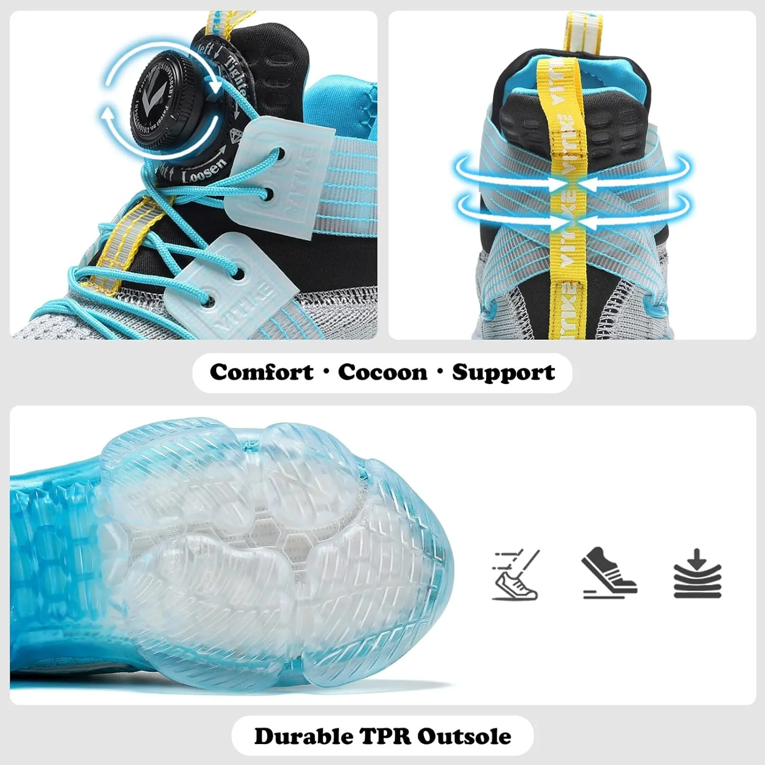 Boys Girls Sneakers Lightweight Tennis Running Walking Athletic Sports Casual Shoes