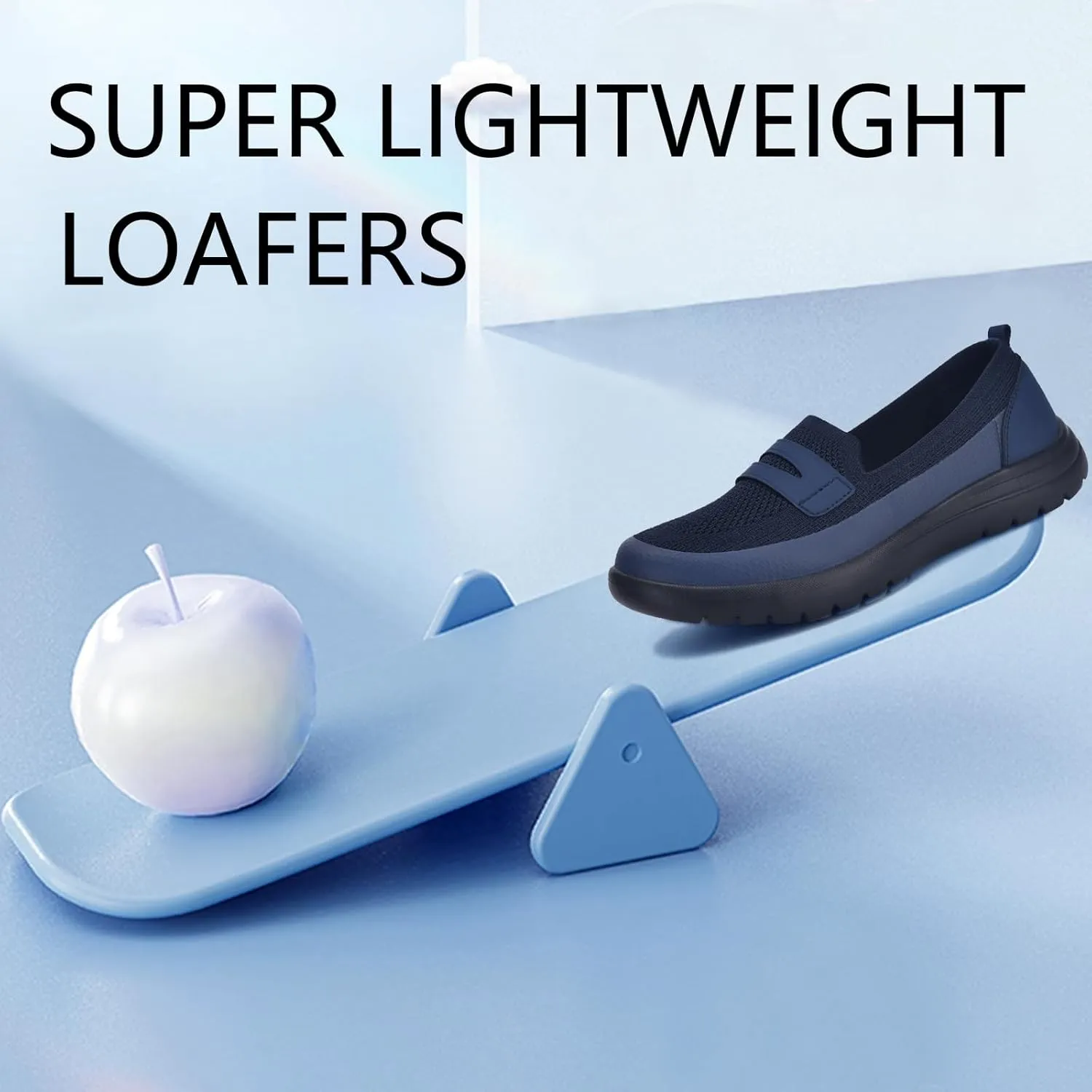 Buyrew Loafers for Women Comfort Slip On Walking Shoes Knit Dressy Comfortable Business Casual Work Flats
