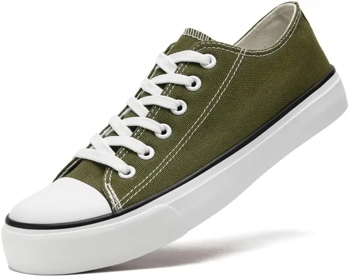 Canvas Shoes for Women Men Low Top Lace Up Sneakers Canvas Fashion Sneakers Classic Casual Walking Shoes Comfortable Breathable