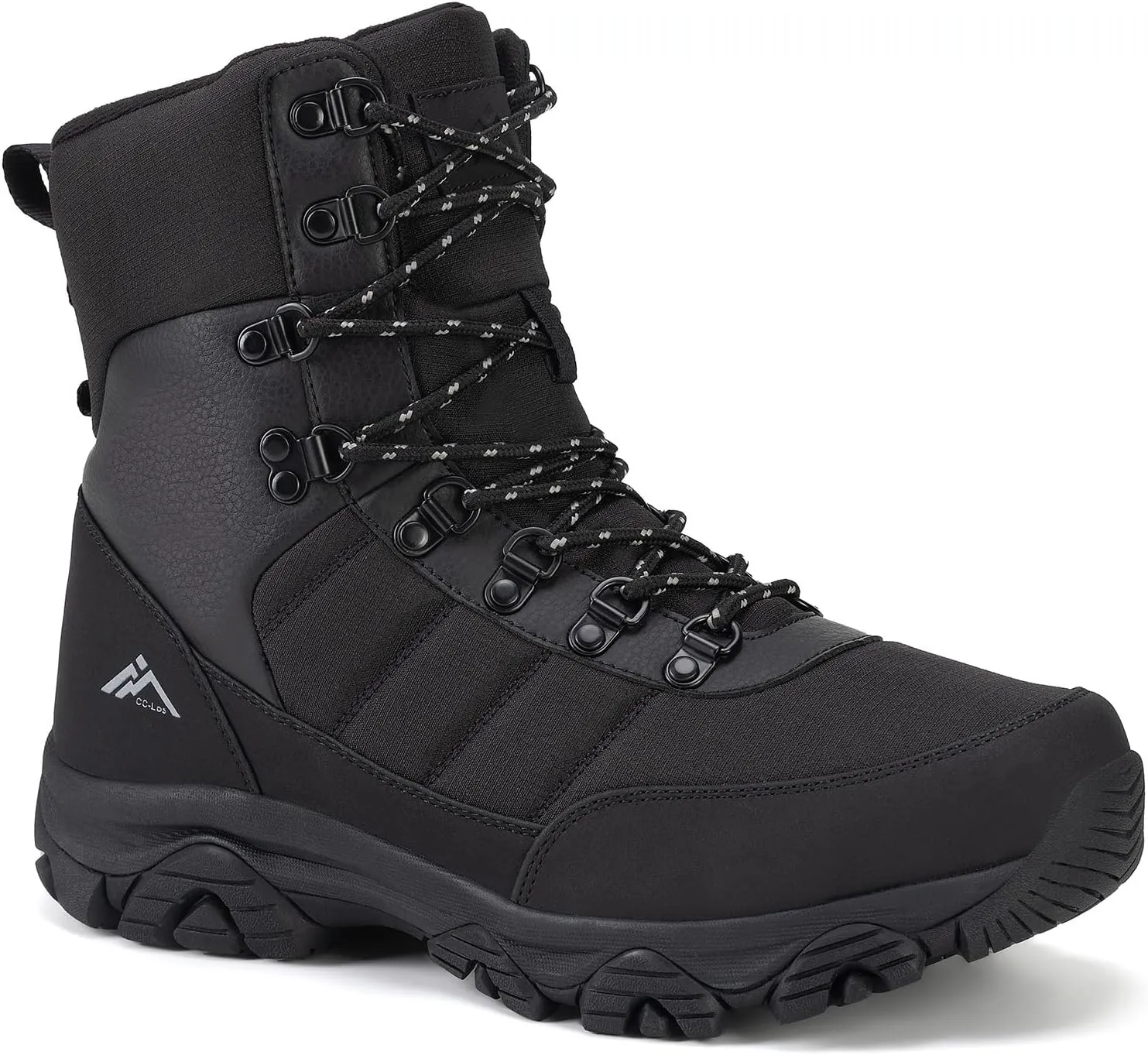 CC-Los Men's Waterproof Winter Snow Boots Warm Fur Lined Lightweight Non-Slip Outdoor Work Boots for Cold Weather