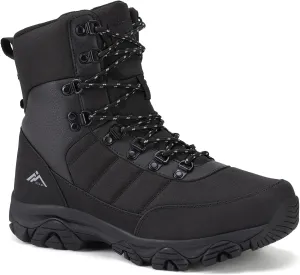 CC-Los Men's Waterproof Winter Snow Boots Warm Fur Lined Lightweight Non-Slip Outdoor Work Boots for Cold Weather