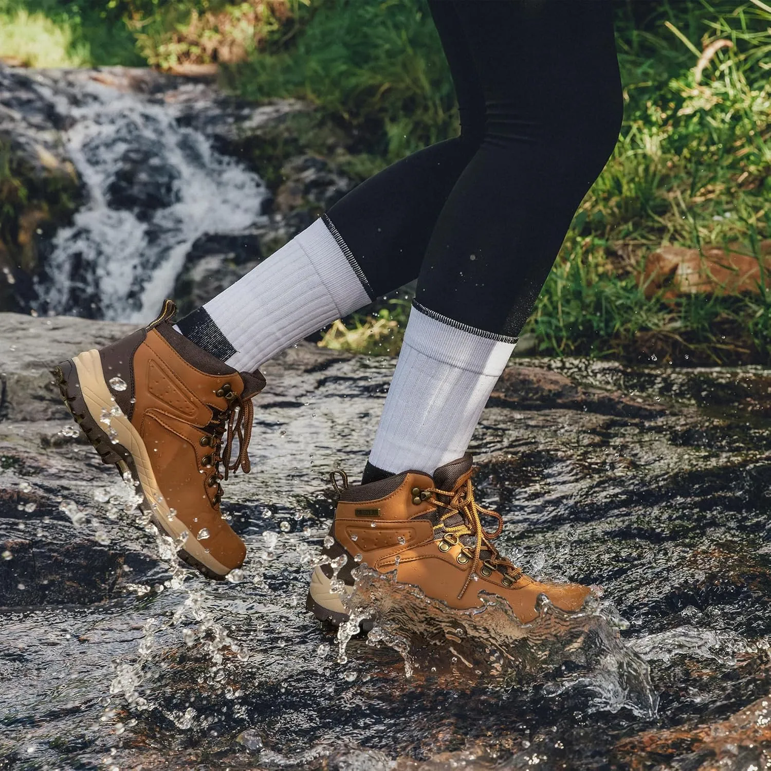 CC-Los Women's Hiking Boots Waterproof Outdoor Trekking Camping Trail Hiking Shoes