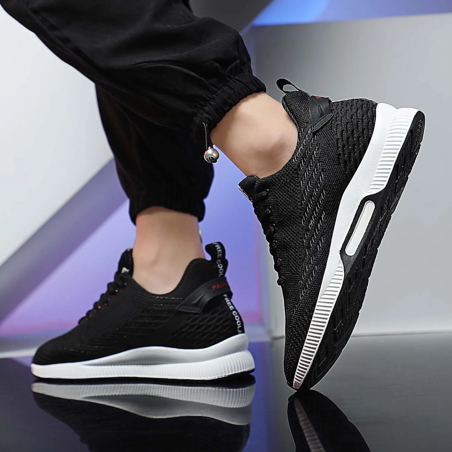CERYTHRINA Men Elevator Sneakers Sports Shoes Invisible Height Increasing 2.36 Inches Taller Elevator Shoes Lace up Fashion Sneakers