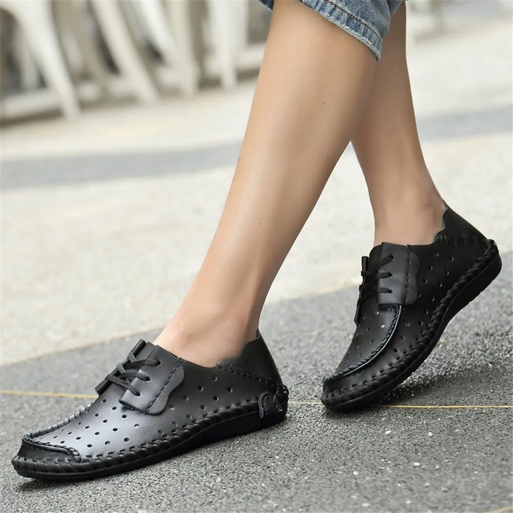 ChicWind Men's Summer Breathable Cowhide Casual Driving Moccasins Shoes