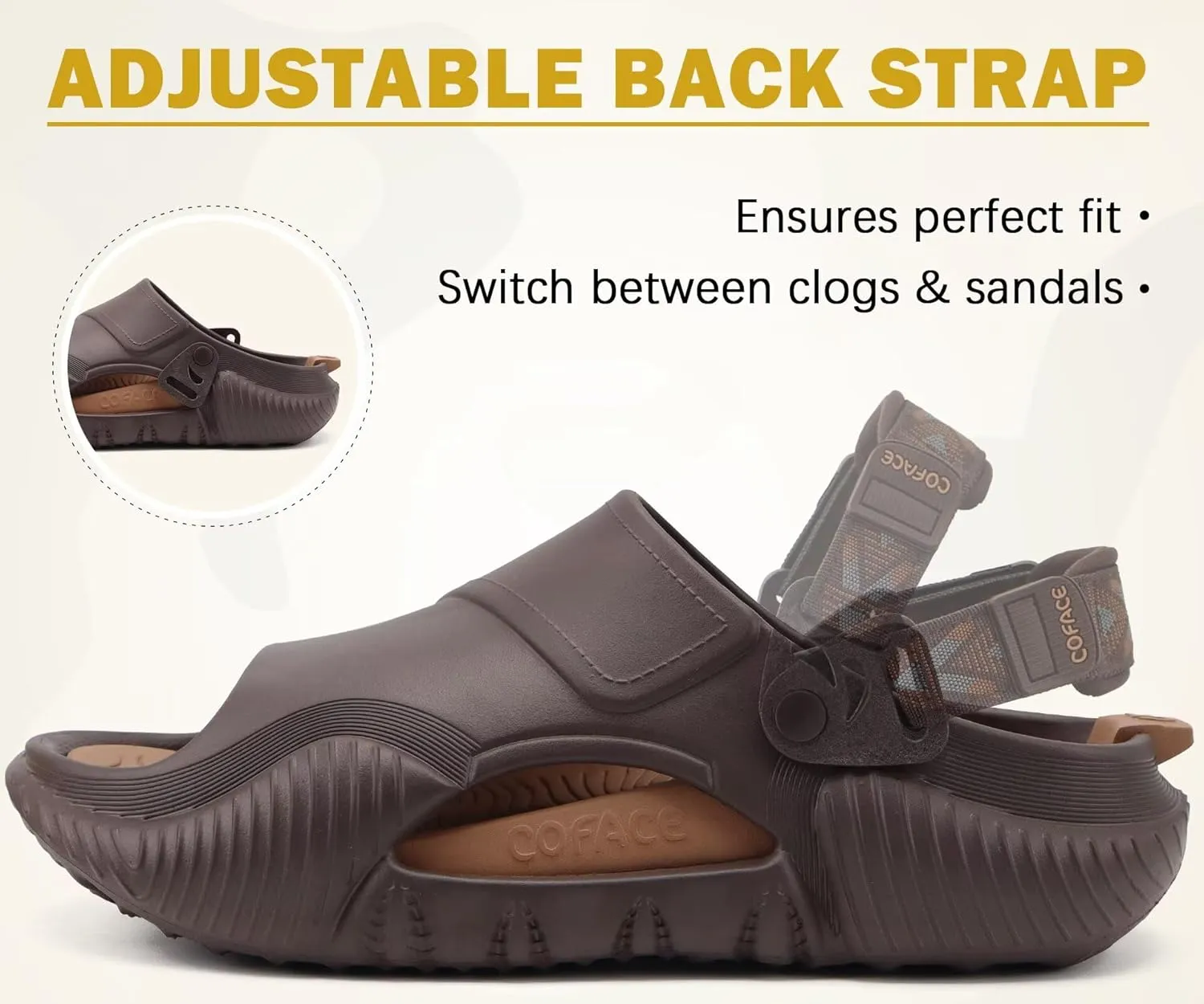 COFACE Mens Orthotic Clogs Orthopedic Mules for Men Recovery Sandals Man Plantar Fasciitis Summer Casual Size 7-15