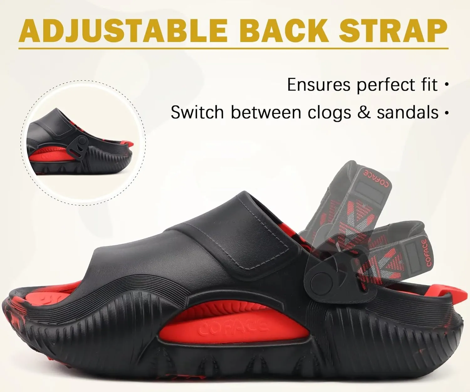COFACE Mens Orthotic Clogs Orthopedic Mules for Men Recovery Sandals Man Plantar Fasciitis Summer Casual Size 7-15