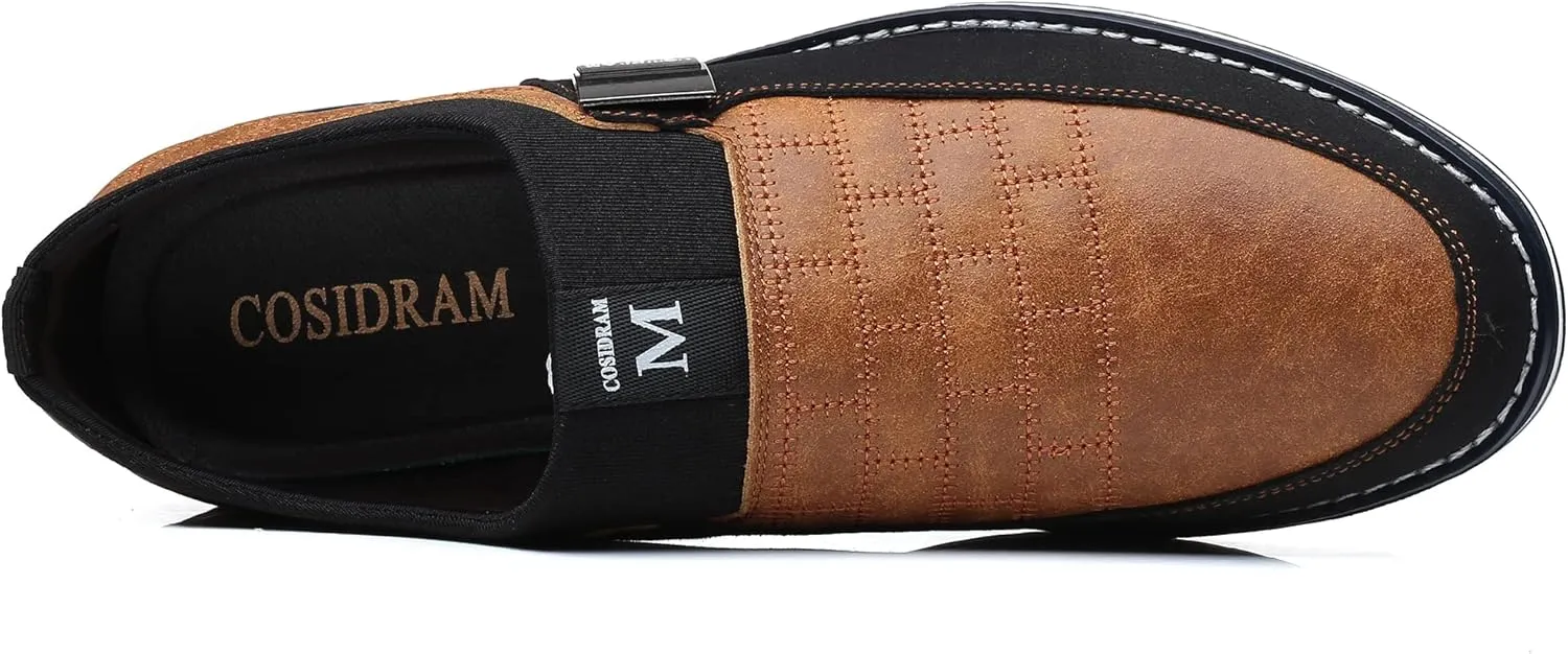 COSIDRAM Mens Casual Shoes Sneakers Loafers Comfort Walking Shoes for Male Business Work Office Dress