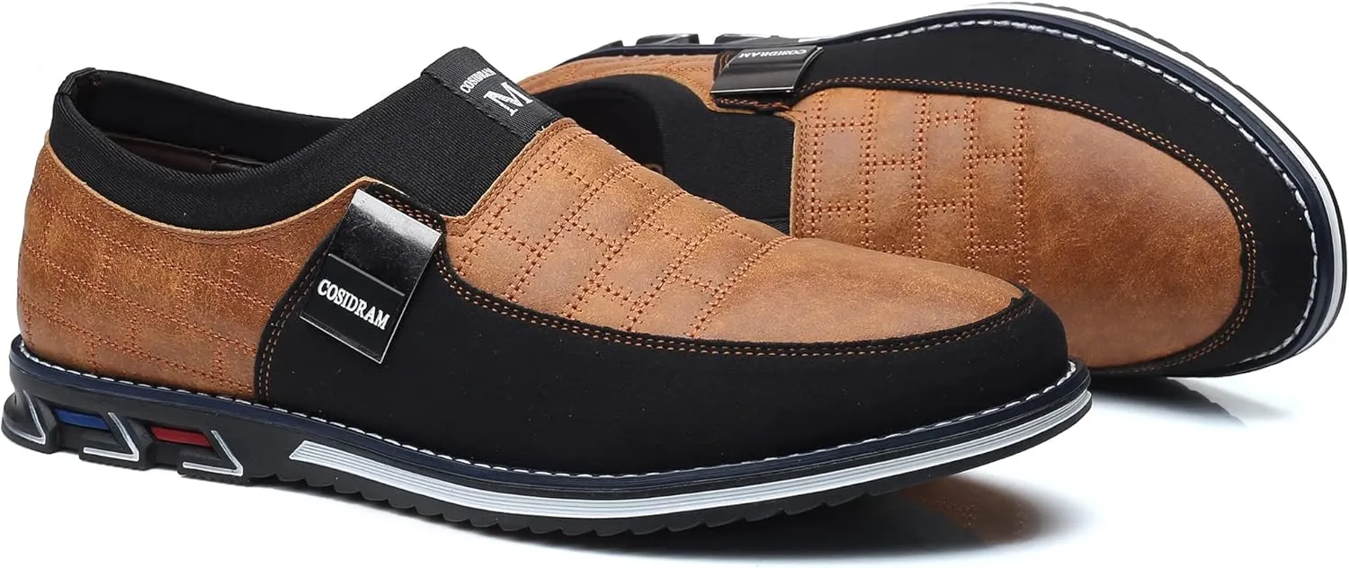 COSIDRAM Mens Casual Shoes Sneakers Loafers Comfort Walking Shoes for Male Business Work Office Dress