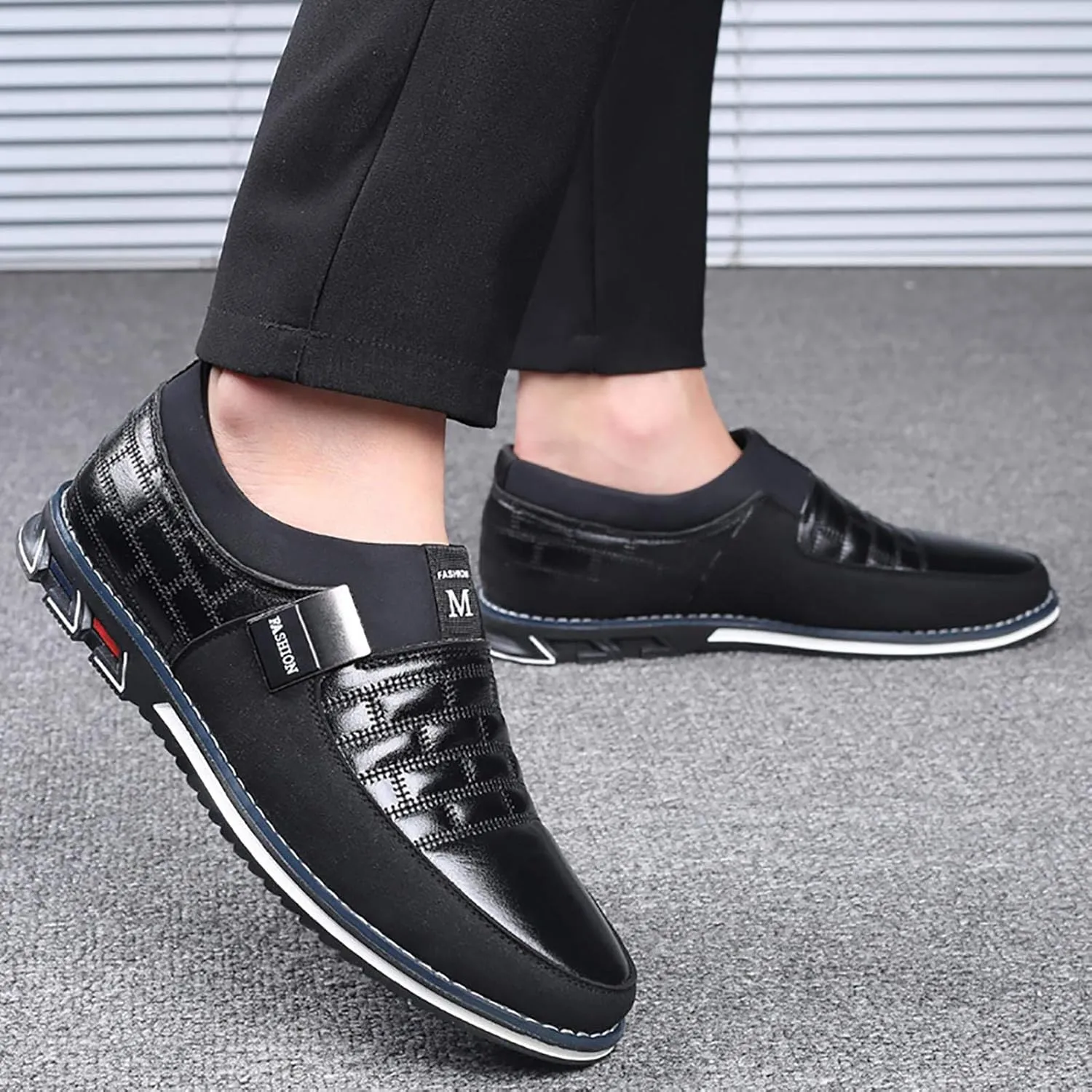 COSIDRAM Mens Casual Shoes Sneakers Loafers Comfort Walking Shoes for Male Business Work Office Dress