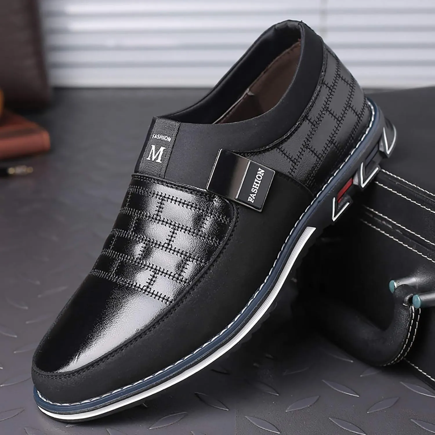 COSIDRAM Mens Casual Shoes Sneakers Loafers Comfort Walking Shoes for Male Business Work Office Dress