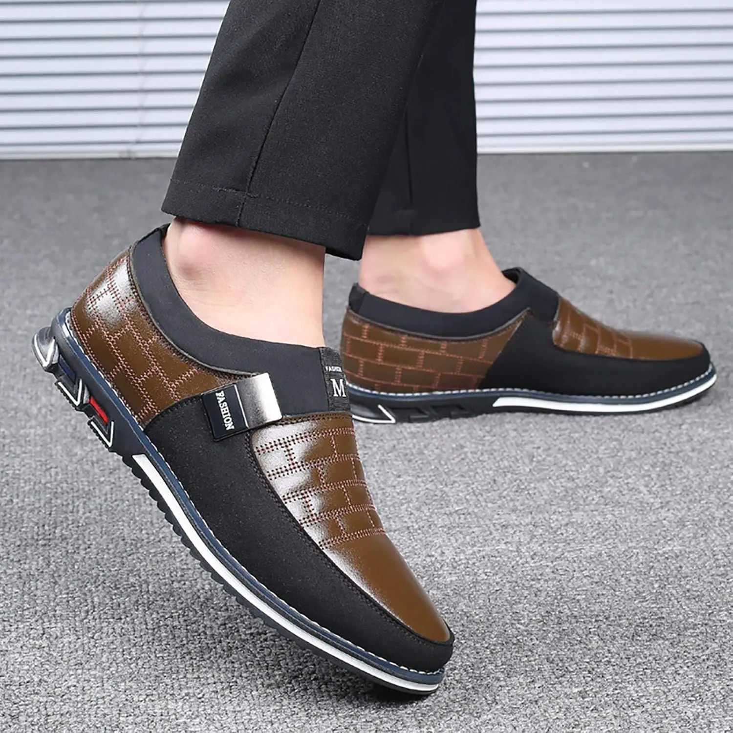 COSIDRAM Mens Casual Shoes Sneakers Loafers Comfort Walking Shoes for Male Business Work Office Dress