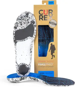 CURREX HikePro Insoles for Hiking Boots & Shoes – Shock Absorbing Inserts to Help Reduce Fatigue and Increase Performance – Anti-Slip Heel Surface for Stability – for Men & Women – High Arch, XL