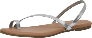 CUSHIONAIRE Women's Catalina toe ring Sandal with Memory Foam