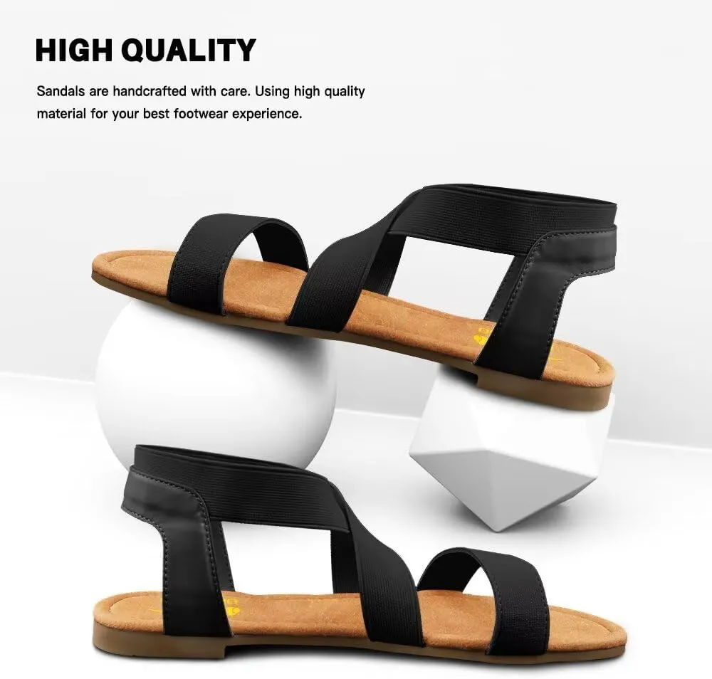 DAYDAYGO Women's Elastic Flat Sandals