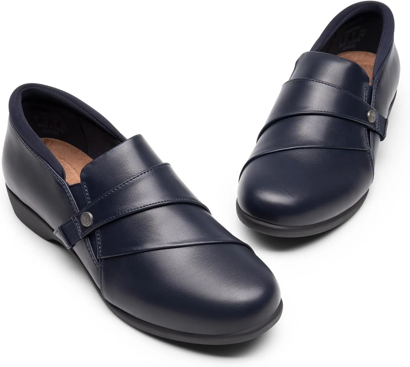 DREAM PAIRS Loafers for Women Slip-on Dressy Comfortable Business Casual Work Office Faux Leather Loafer Shoes with Arch Support