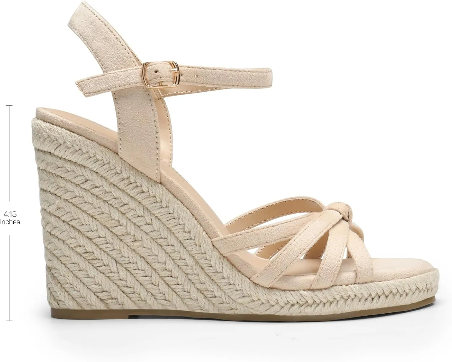 DREAM PAIRS Wedge Sandals for Women Dressy Summer, Platform Espadrille Strappy Casual Braided Heels Comfortable with Open Toe and Ankle Strap