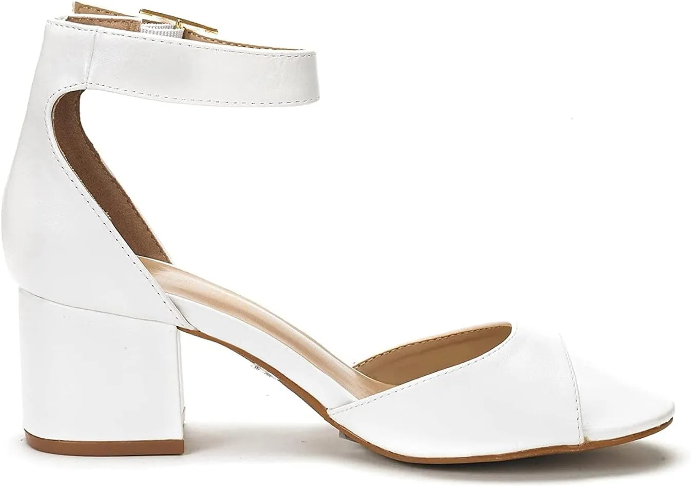 DREAM PAIRS Womens Chunkle Low Heel Pump Ankle Strap Dress Sandal