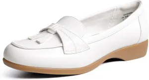 DREAM PAIRS Women's Comfortable Dressy Slip-on Loafers Business Casual Work Shoes Office, Faux Leather Arch Support Round Toe Flats Shoes with Tassel Decoration