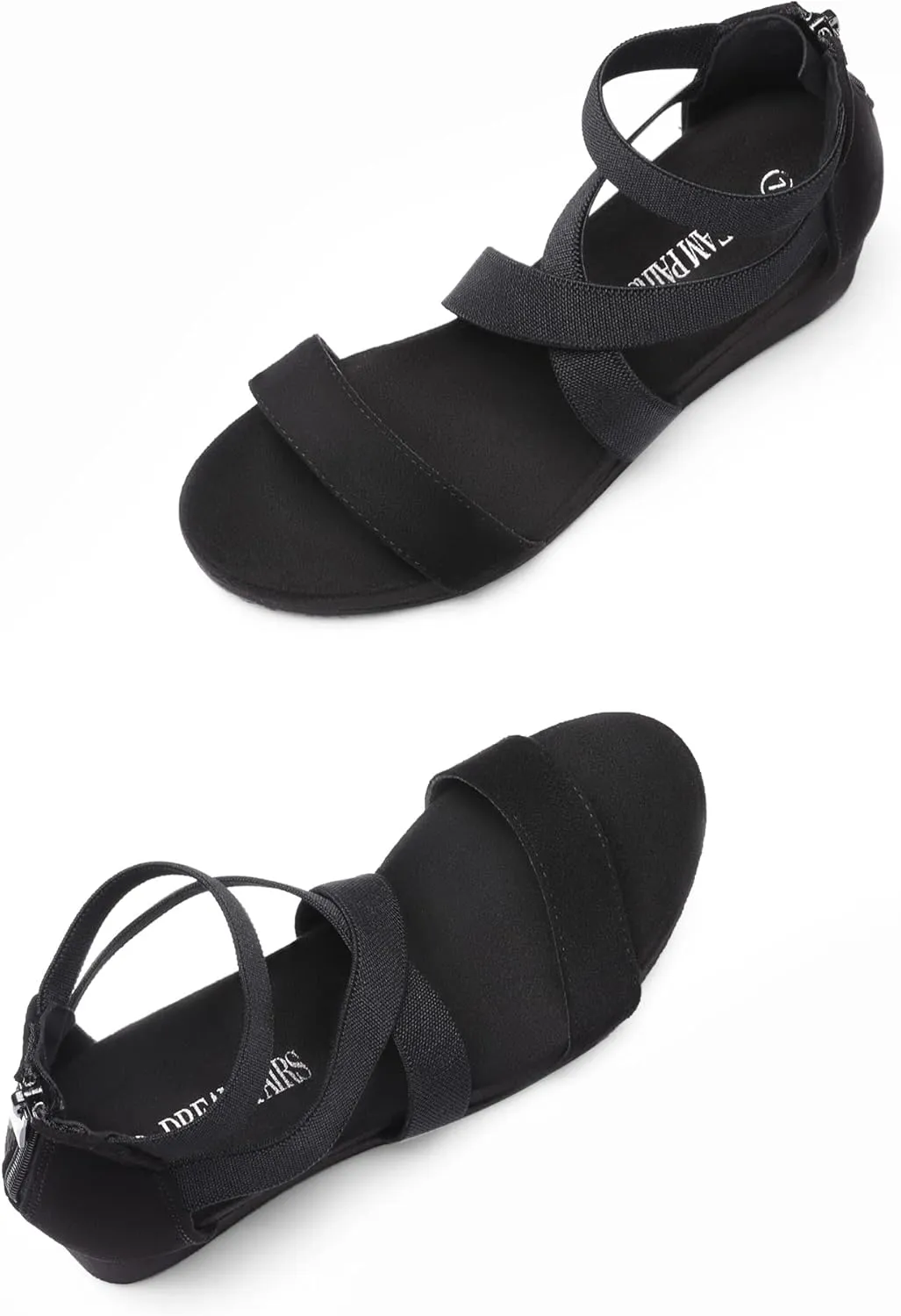 DREAM PAIRS Womens Elastic Ankle Strap Open Toe Platform Wedge Sandals Comfortable Summer Shoes