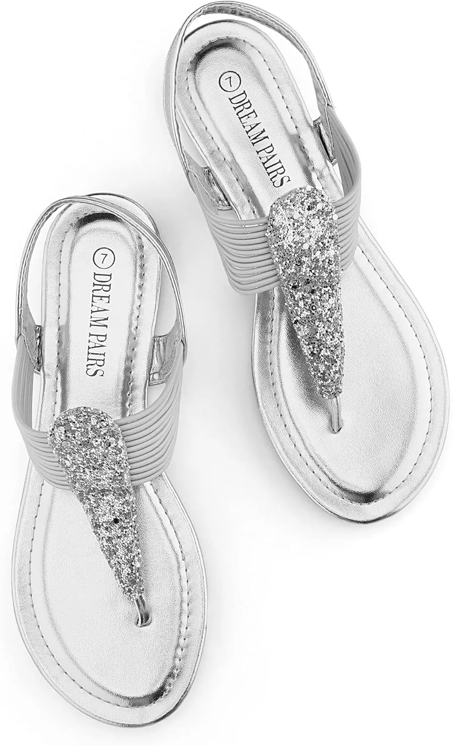 Dream Pairs Women's Elastic Strappy String Thong Ankle Strap Summer Gladiator Sandals