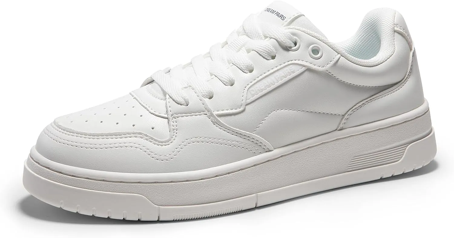 DREAM PAIRS Women's Fashion Walking Skateboard Court Sneakers Comfortable Low-Top Lace-Up Non-Slip Retro Vintage Casual Classic Athletic Shoes