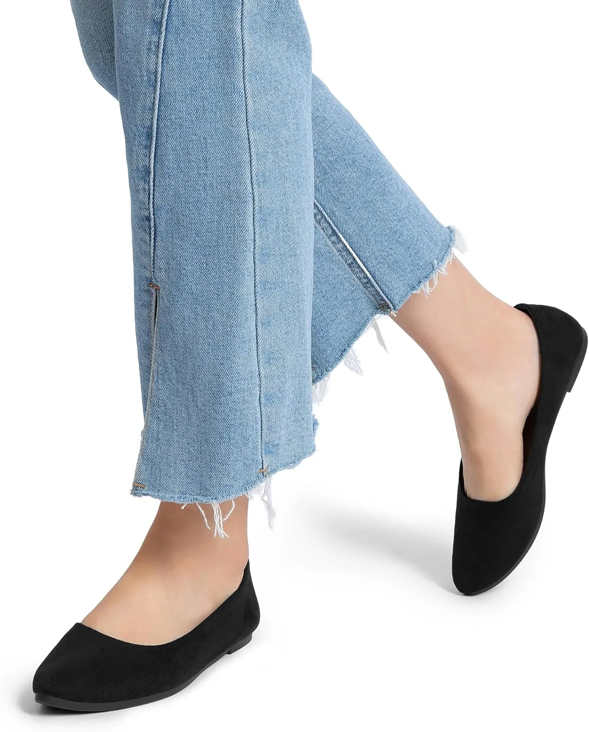 DREAM PAIRS Women’s Flats Comfortable Slip On Business Work Office Casual Suede Ballet Flats Pointed Toe Dress Shoes