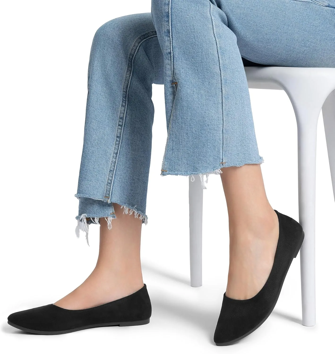 DREAM PAIRS Women’s Flats Comfortable Slip On Business Work Office Casual Suede Ballet Flats Pointed Toe Dress Shoes
